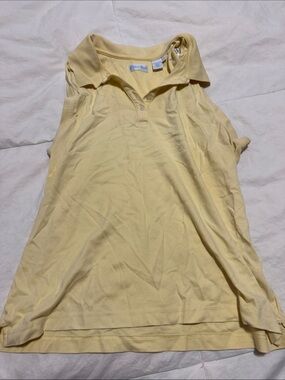 Oxford Golf Pale Yellow Sleeveless Polo Tank